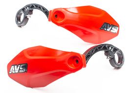 AVS Protège mains avec pattes plastique - Rouge