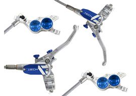 Hope Paire de freins à disque Tech 4 E4 Argent / Bleu - Durite aviation 2025
