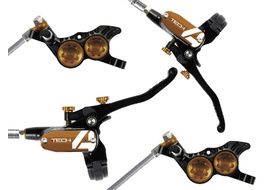 Hope Paire de freins à disque Tech 4 E4 Noir / Bronze - Durite aviation 2025